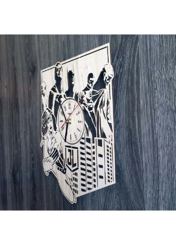 Настінний годинник з дерева "Ліга справедливості" 7Arts (253566298)