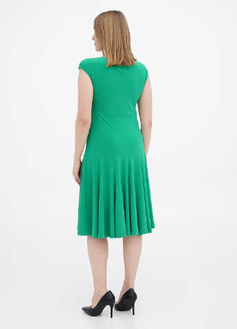 Зеленое кэжуал платье годе American Living однотонное