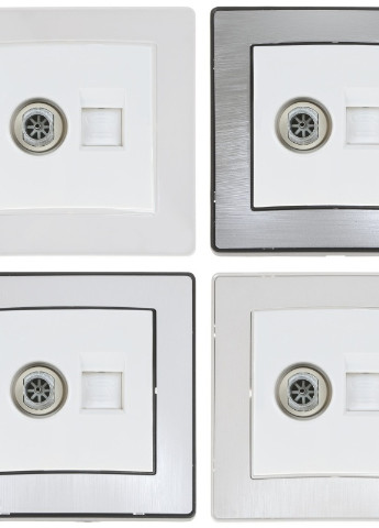 Розетка біла RB-1TV + 1TF Brille (253967243)