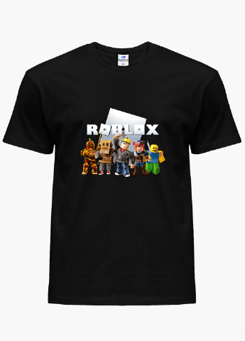 Черная демисезонная футболка детская роблокс (roblox)(9224-1219) MobiPrint
