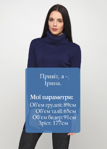 Темно-синий демисезонный свитер Made in Italy