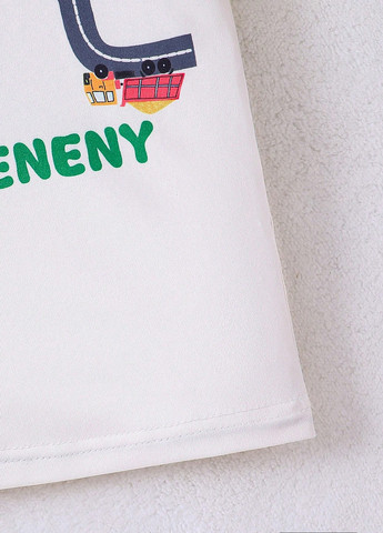 Біла всесезон піжама (довгий рукав, брюки) футболка + штани SHEIN