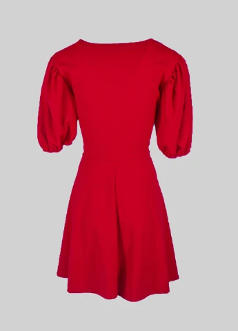 Красное кэжуал платье Boohoo однотонное