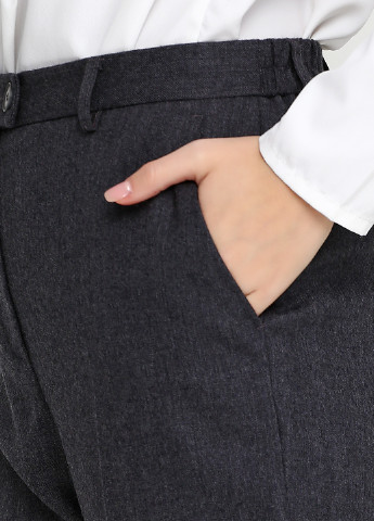 Темно-серые кэжуал демисезонные зауженные брюки Brandtex Collection