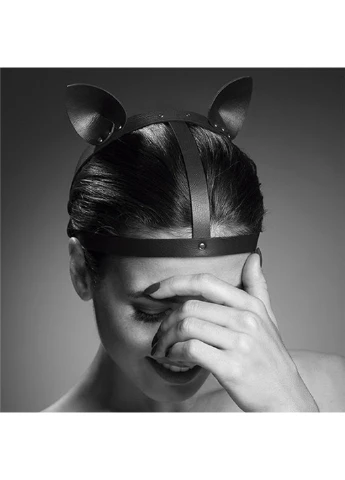 Маска кошечки MAZE - Cat Ears Headpiece Black, экокожа Bijoux Indiscrets (254734427)