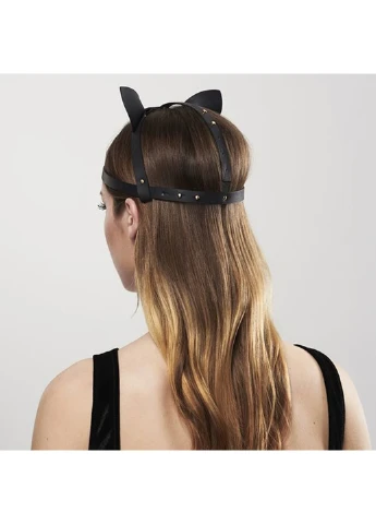 Маска кошечки MAZE - Cat Ears Headpiece Black, экокожа Bijoux Indiscrets (254734427)