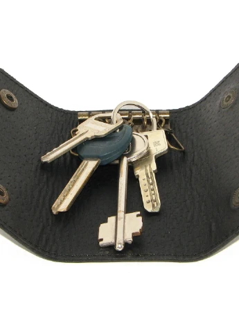 Подарочный набор №11 (ключница + обложка на права, ID паспорт) черный DNK Leather (253933694)