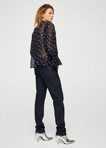 Тёмно-синяя блуза Mango