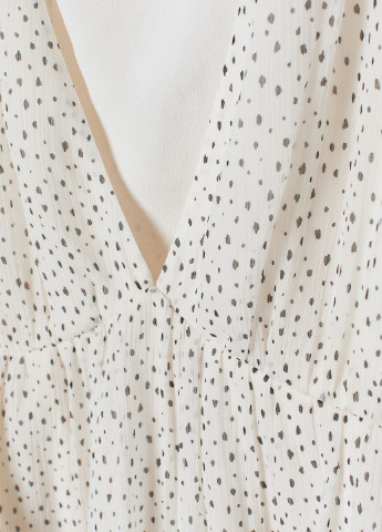 Белая летняя блузка из жатой ткани H&M