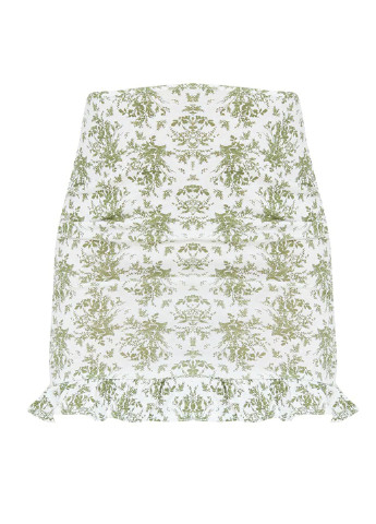 Светло-зеленая кэжуал цветочной расцветки юбка PrettyLittleThing