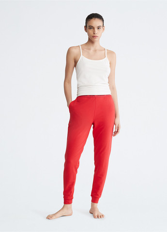 Красные домашние демисезонные джоггеры брюки Calvin Klein