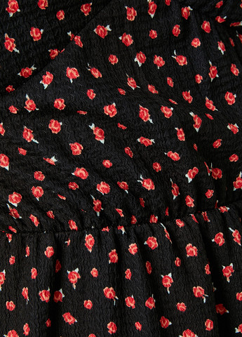 Черное кэжуал платье KOTON с цветочным принтом