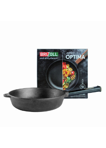 Чавунна сковорода Optima-Black 280 х 60 мм Brizoll (255190752)