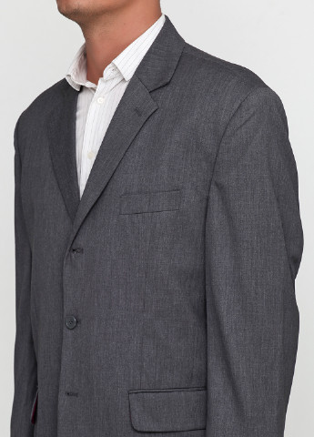 Пиджак WILLIAMS & BROWN с длинным рукавом меланж тёмно-серый кэжуал
