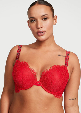 Красный демисезонный комплект (бюстгальтер, пояс, трусики) Victoria's Secret