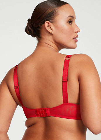 Красный демисезонный комплект (бюстгальтер, пояс, трусики) Victoria's Secret