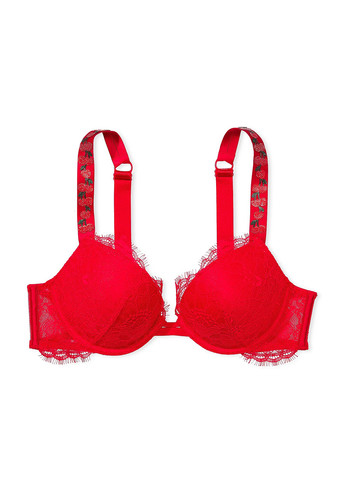 Красный демисезонный комплект (бюстгальтер, пояс, трусики) Victoria's Secret