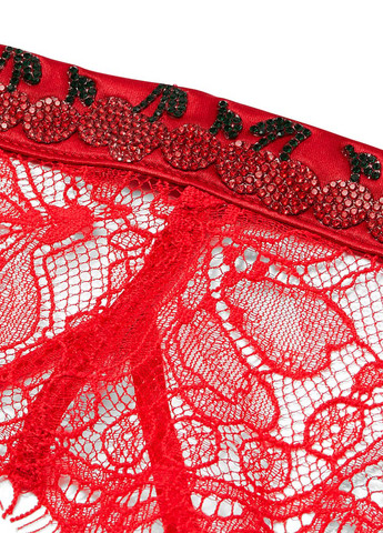 Красный демисезонный комплект (бюстгальтер, пояс, трусики) Victoria's Secret