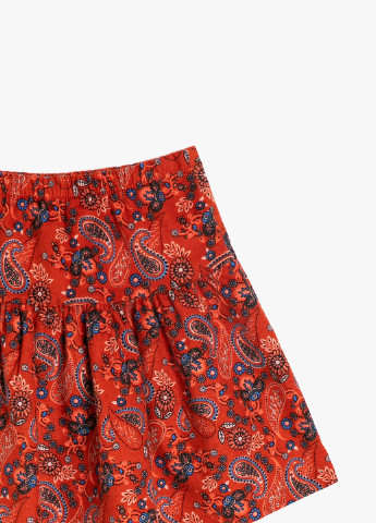 Красная кэжуал с абстрактным узором юбка KOTON клешированная