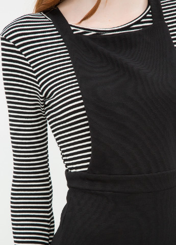 Черно-белое кэжуал платье KOTON в полоску