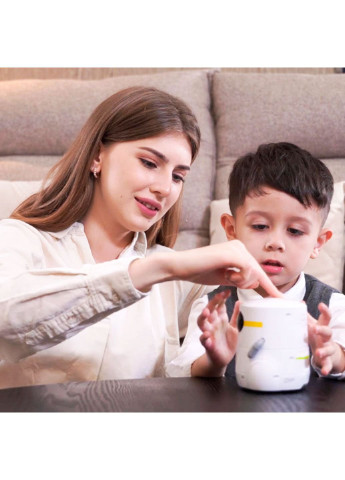 Интерактивная игрушка Умный робот с сенсорным управлением и обучающими карт белый (AT002-01-UKR) AT-Robot (251223890)