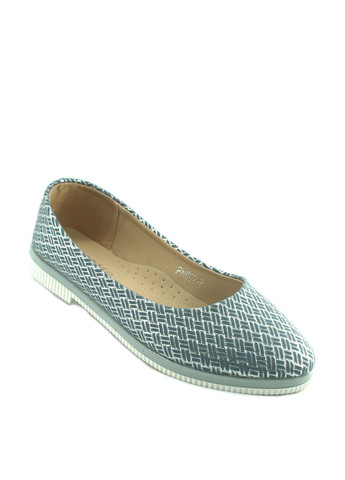 Жіночі балетки | бірюзові геометричні без декору штучна шкіра (294536109)