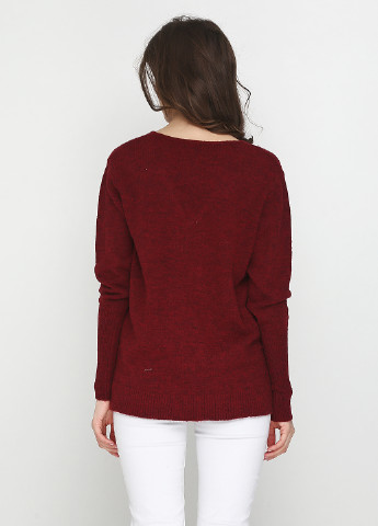 Бордовый демисезонный пуловер пуловер MBYM