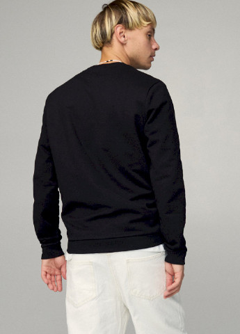 Черный свитшот мужской basic /no flis/ YAPPI рисунок (251424351)