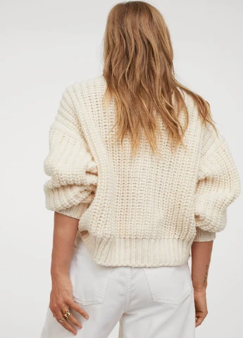 Молочный демисезонный свитер H&M