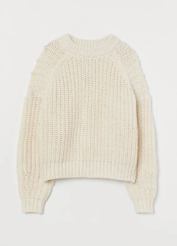 Молочный демисезонный свитер H&M