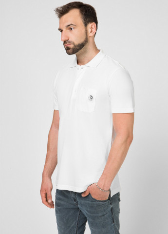 Белая футболка-поло для мужчин Diesel однотонная