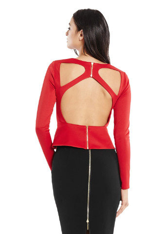 Червона демісезонна блуза з баскою Guess by Marciano