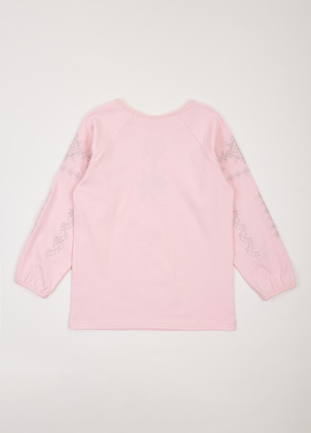 Розовая вышиванка Фламинго узор однотонный стрейч кулир, хлопок (303403285)