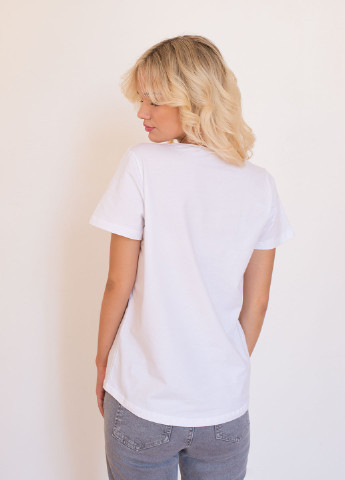 Біла всесезон футболка жіноча Наталюкс 44-2344