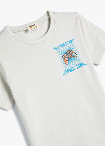 Світло-сіра літня футболка KOTON