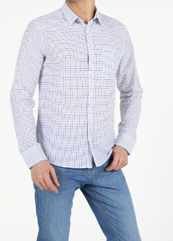 Белая кэжуал рубашка в клетку Colin's