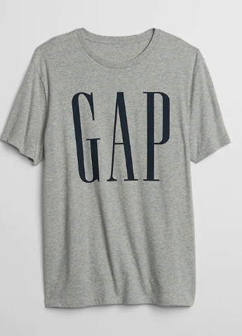 Серая футболка Gap 499630 light gray marl
