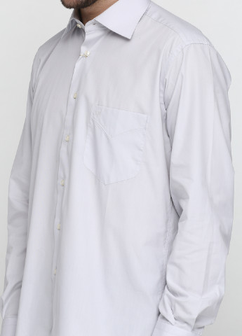 Светло-серая классическая рубашка однотонная Romano Botta с длинным рукавом