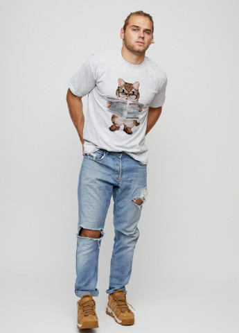 Сіра футболка чоловіча basic YAPPI