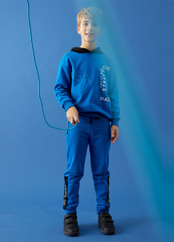 Штани DeFacto джогери сині спортивні трикотаж, бавовна