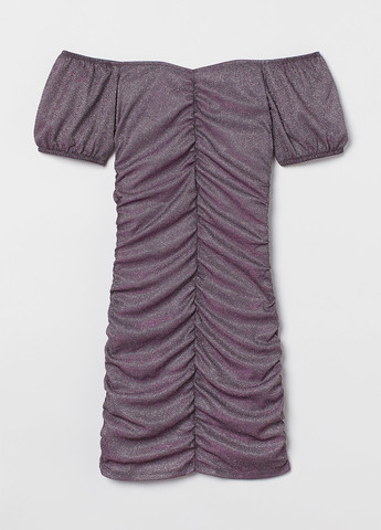Темно-фиолетовое кэжуал, вечернее платье H&M однотонное
