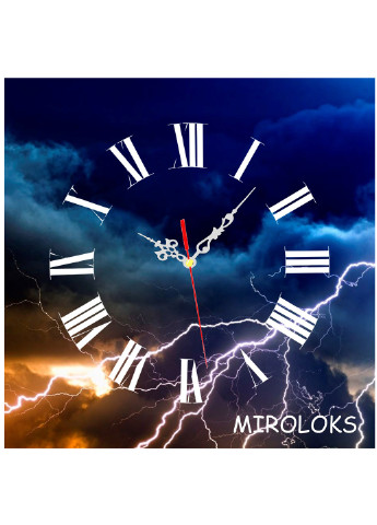 Настінний годинник Блискавка 35х35 см M00007 MIROLOKS (202301209)