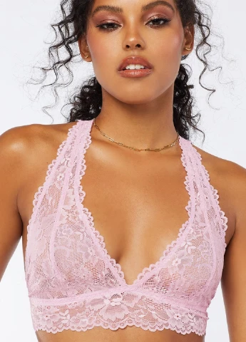 Светло-розовый бралетт бюстгальтер Savage X Fenty без косточек полиамид