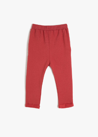 Светло-красные кэжуал демисезонные брюки зауженные KOTON