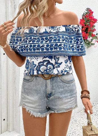 Комбинированная блуза SHEIN