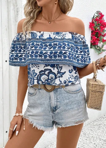 Комбинированная блуза SHEIN