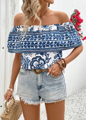 Комбинированная блуза SHEIN