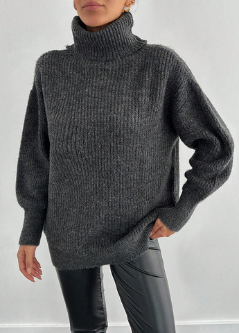 Темно-серый демисезонный свитер SHEIN