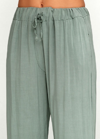 Бледно-зеленые кэжуал летние брюки Italy Moda