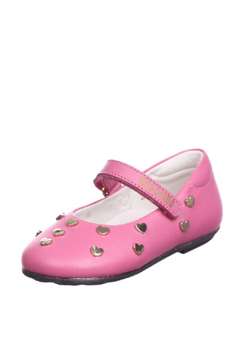 Розовые туфли на низком каблуке Moschino